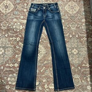 Rock & Roll Cowgirl mid rise riding jeans 26x34